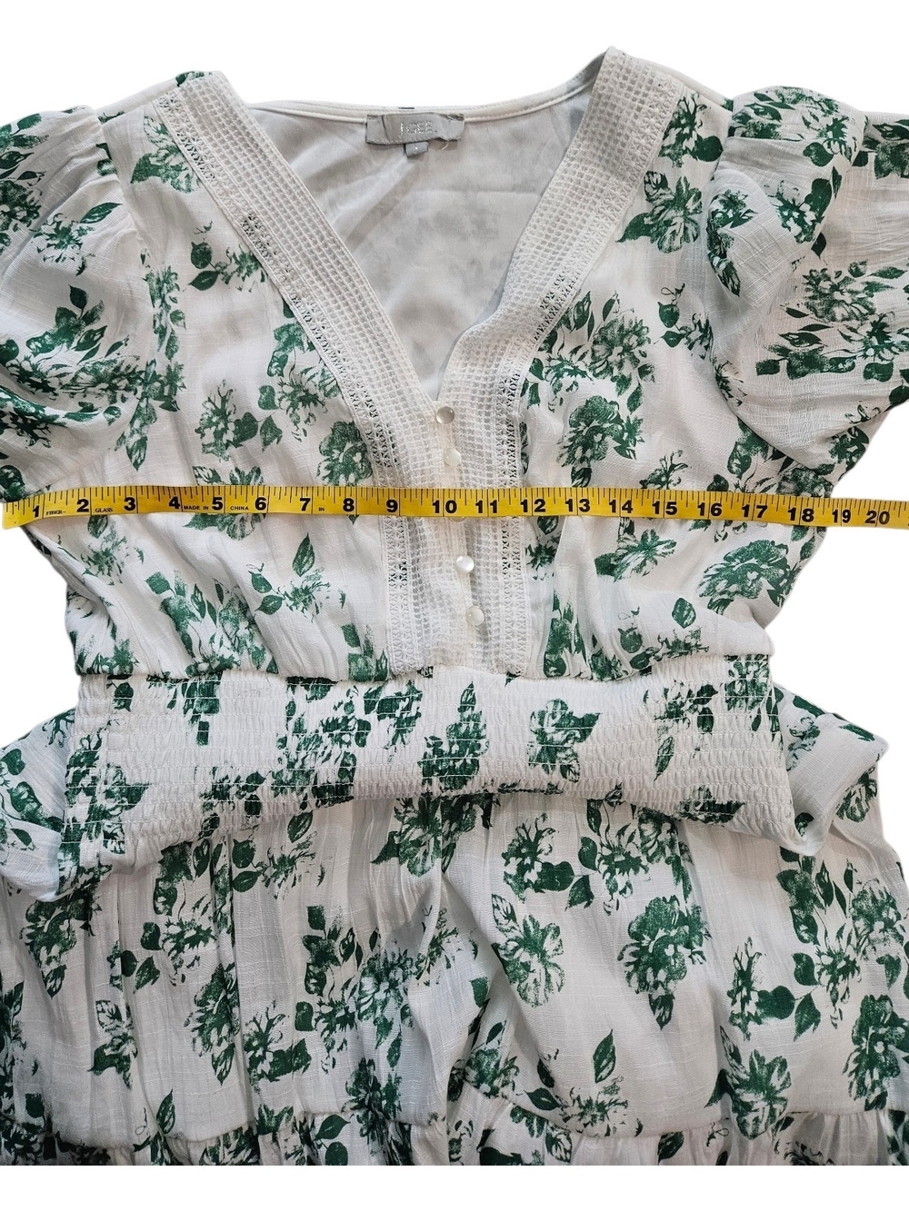 Green Floral V-Neck Maxi Dress - Picture 5 of 8